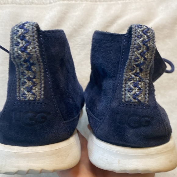 Ugg Freamon navy suede chukka lace up sneaker boot Sz 12 - Picture 6 of 11